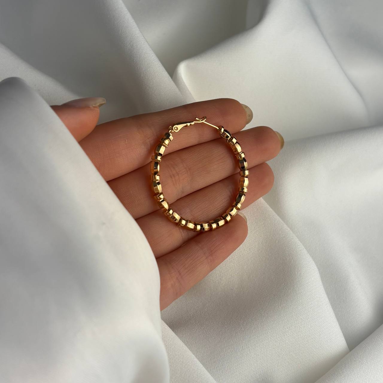 گوشواره حلقه‌ای مهره‌ای ژوپینگ کد39