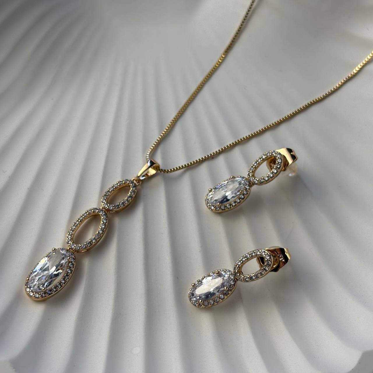 نیم‌ست ژوپینگ زنانه با نگین مخراج‌کاری کد 43